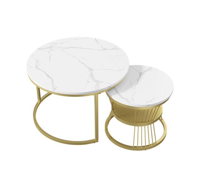 Mesa de centro, mesa de apoio, mesa de canto 70x45 Branco