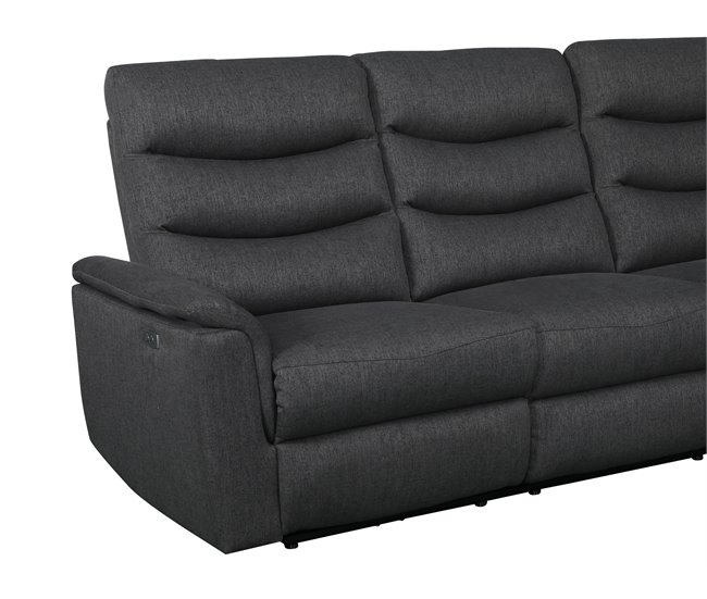 Chaise loungue relax elétrico FAMILY Antracite