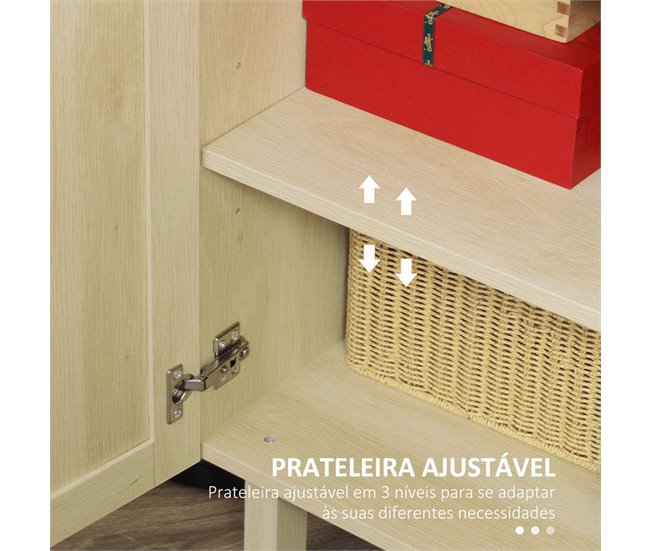 Aparador Melamina de Madeira HOMCOM Castanho