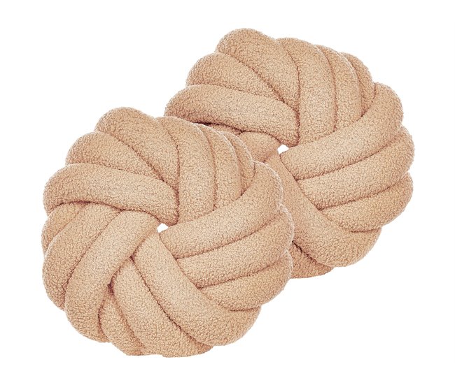 Beliani Almofada decorativa AKOLA 31x31 Bege