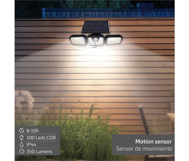 Aktive Aplique o candeeiro de parede LED solar Preto