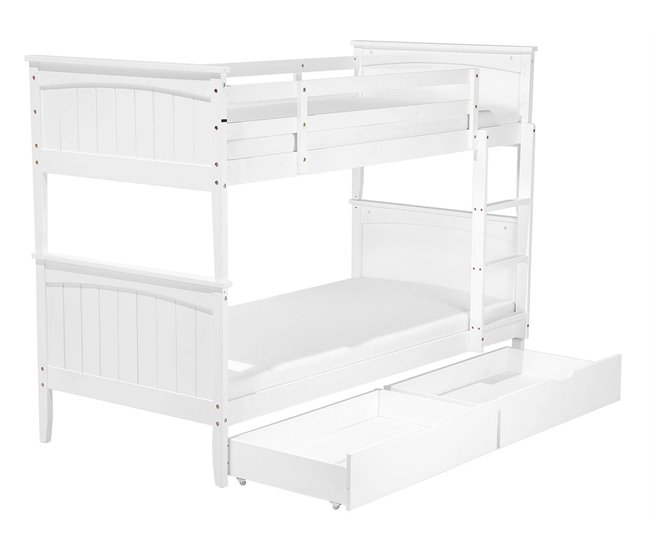 Beliani Beliche Pinho ALBON 97x208 Branco