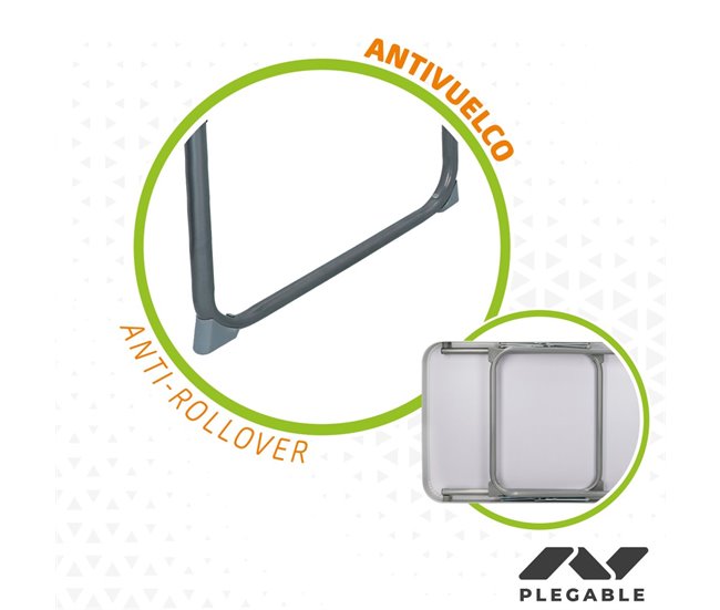 Mesa rebatível baixa Aktive Camping branca Branco