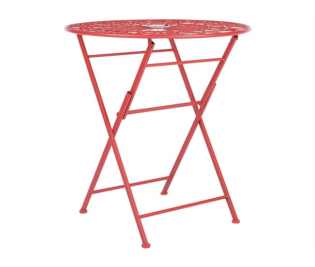 Beliani Mesa de jardim SCARIO Vermelho