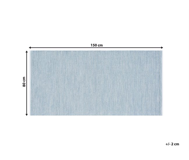 Beliani De pelo corto DERINCE 80x150 Azul Claro