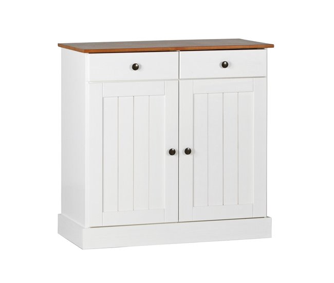 Aparador com 2 portas e 2 gavetas Branco