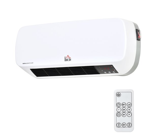 Aquecedor de Parede ABS, PP HOMCOM Branco