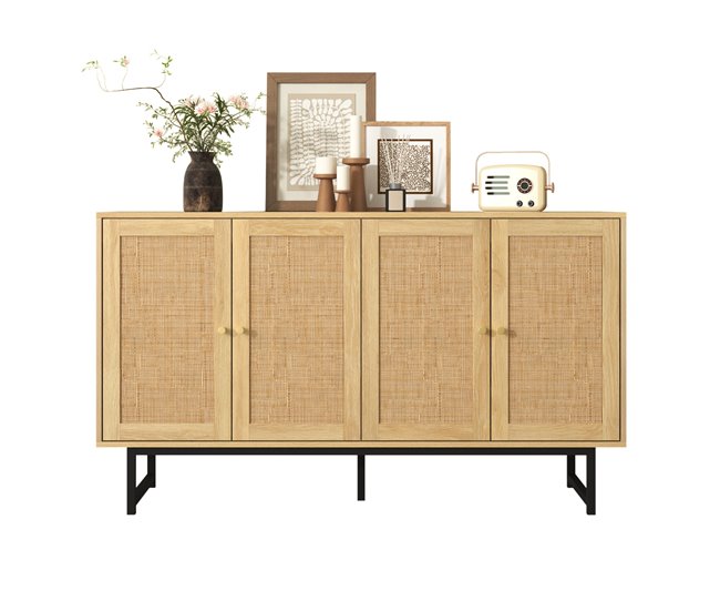 Aparador com 4 portas Natural