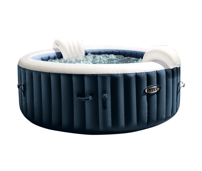 Spa jacuzzi inflável INTEX 4 pessoas Bubble Massage Navy Azul