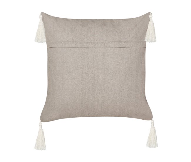 Beliani Almofada decorativa MAZZAELLA Cinza Escuro