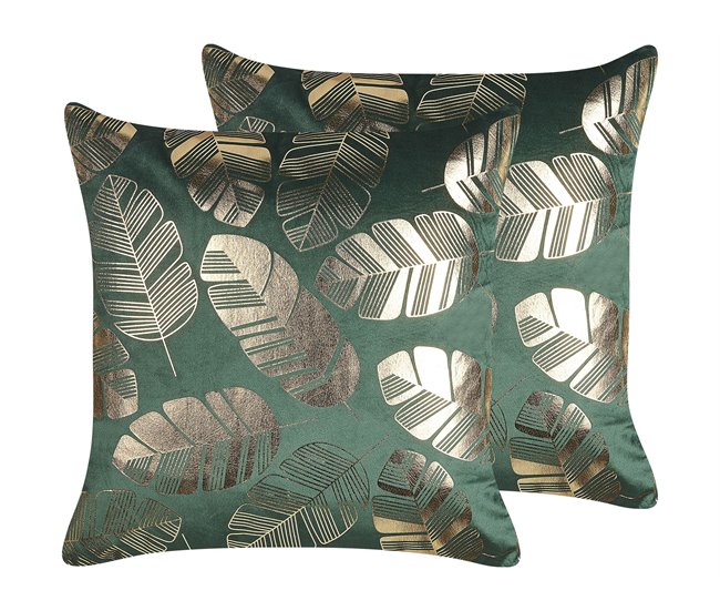 Beliani Cojín decorativo SUNFLOWER 45x45 Laranja