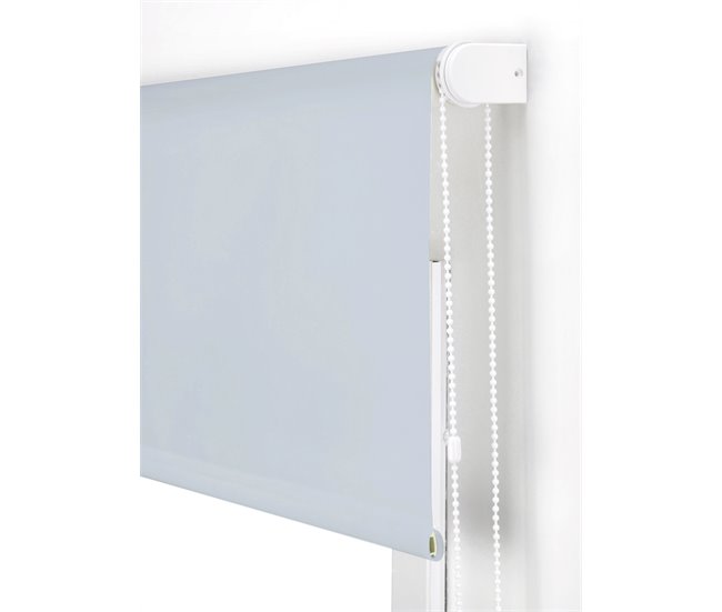 Cortina de rolo translúcido com trama simples e corrente manual 