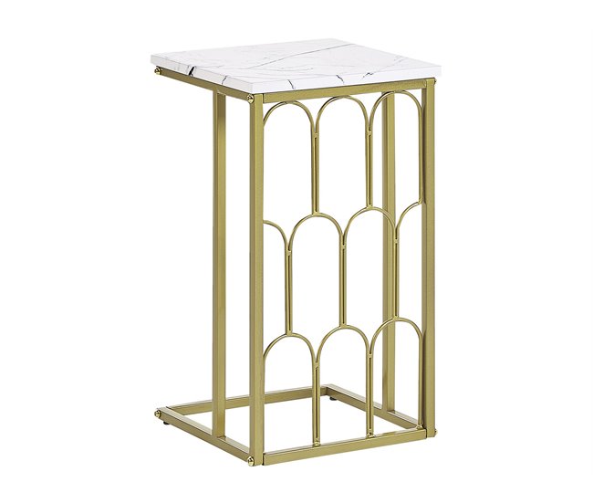 Beliani Mesa auxiliar PANDALE 30x30 Branco