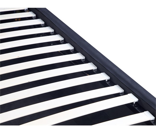 Beliani Cama com estrado Veludo VERNOYES 170x214 Preto