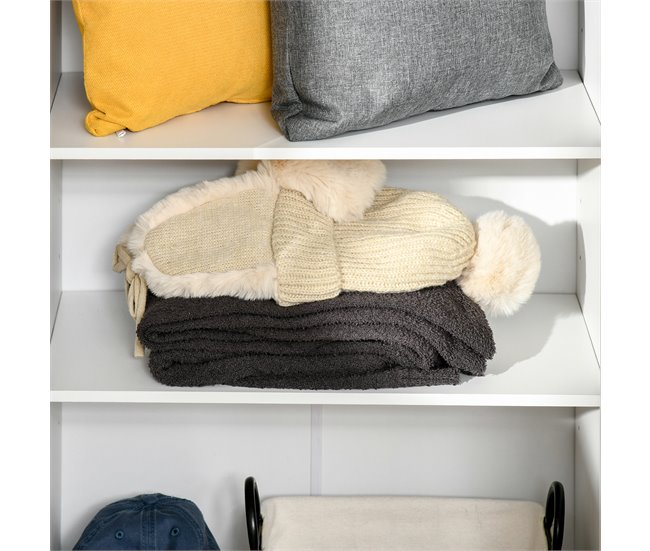 Armário Melamina HOMCOM, casa - cozinha Branco