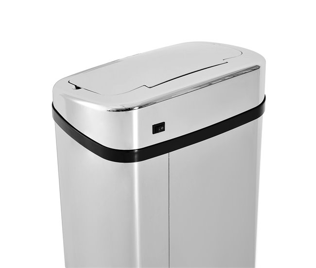 Caixote de Lixo Aço Inoxidável e ABS HOMCOM, casa - cozinha Prata