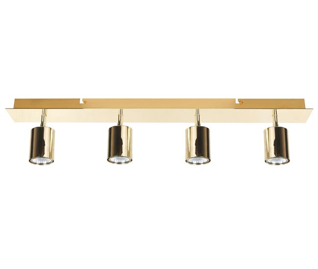 Beliani Iluminação de tecto TIGRIS Dourado