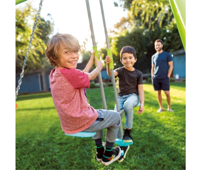 Balanço de jardim infantil com gangorra INTEX Verde