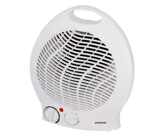 Aquecedor com ventilador vertical Infiniton HBS-200C - 2000W Branco/cinza