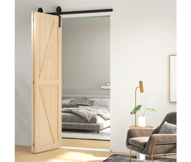 Acessórios para portas de correr Aço de carbono HOMCOM Preto