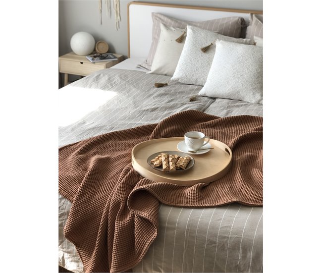 Beliani Cama com estrado MDF SERRIS 188x215 Castanho