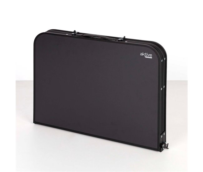 Aktive Mesa de acampamento dobrável preto antiderrapante c/sistema de nivelamento Preto
