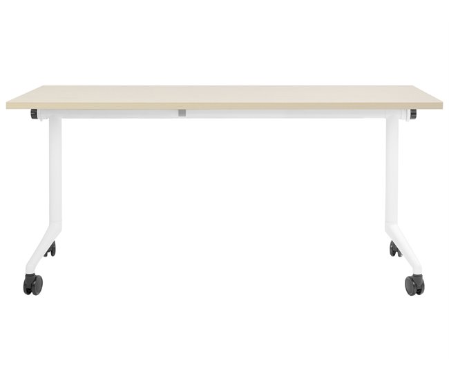 Beliani Secretária dobrável CAVI 160x60 Madeira Clara