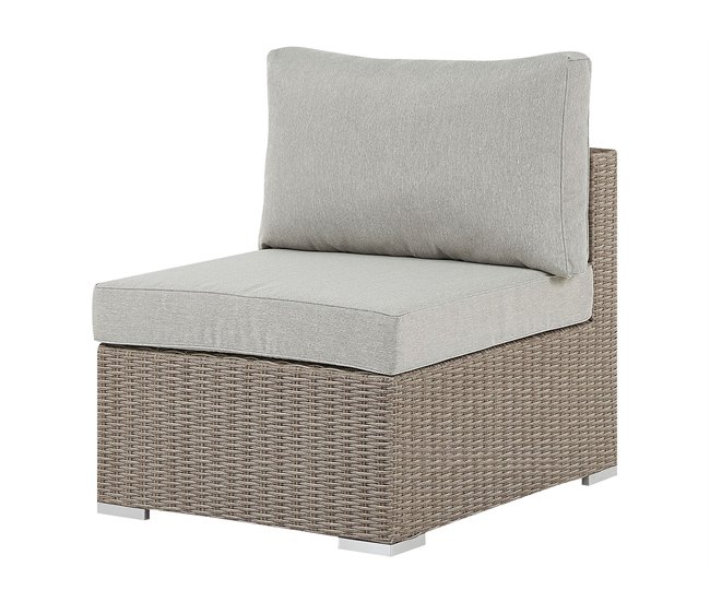 Beliani Conjunto lounge CONTARE Cinza Claro