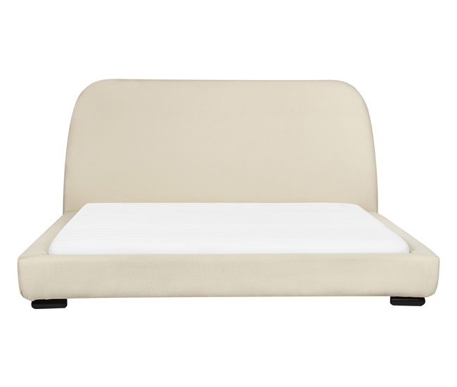 Beliani Cama de água Poliéster ROISEL 181x226 Creme