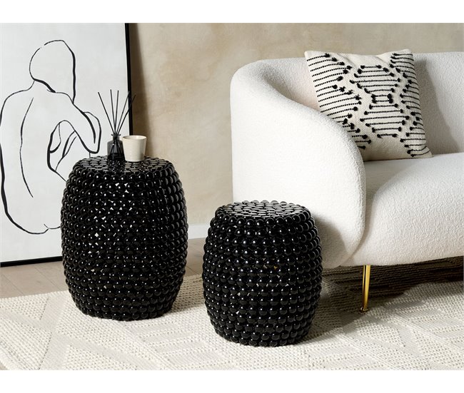 Beliani Mesa de apoio UHANA 62x62 Preto