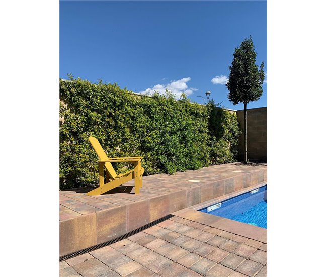 Beliani Cadeira de jardim ADIRONDACK Amarelo