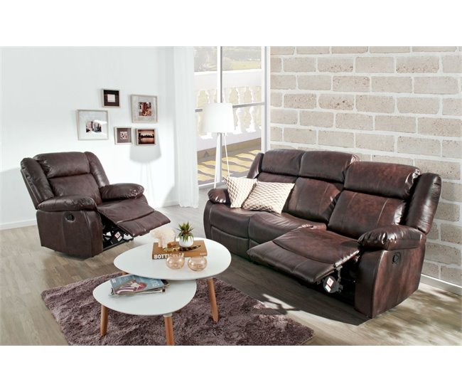 Poltrona relax cor castanha LOTUS Chocolate