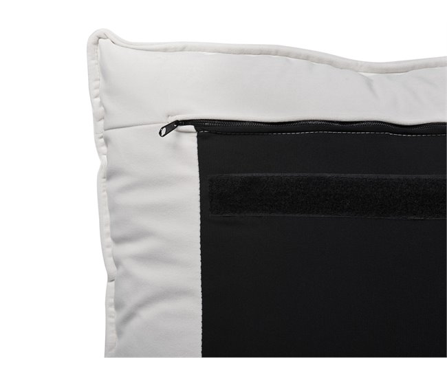 Beliani Cama com armazenamento Veludo BAJONNA 204x235 Bege