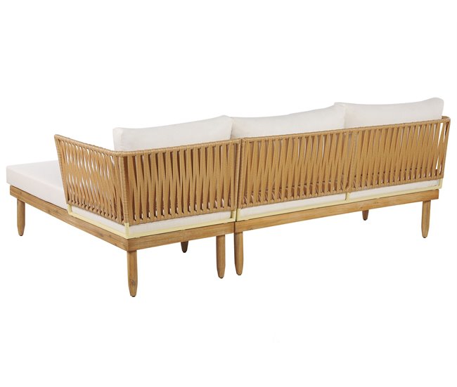 Beliani Conjunto de jardín CREMONA Branco/ Bege