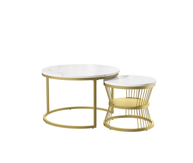 Mesa de centro, mesa de apoio, mesa de canto 70x45 Branco