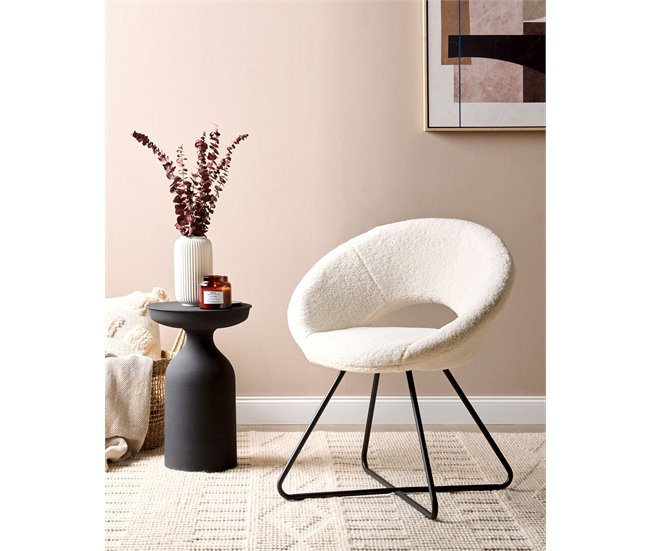 Beliani Cadeira de refeição RACHEL Creme