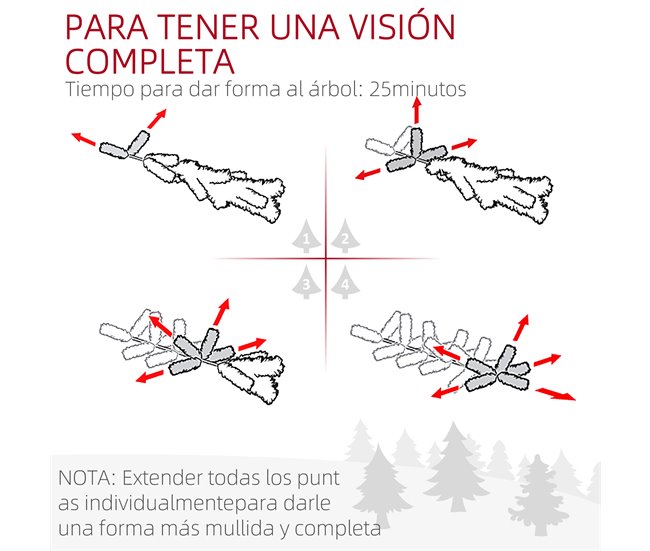 Árvore de Natal Metal e PVC HOMCOM, casa - natal Verde
