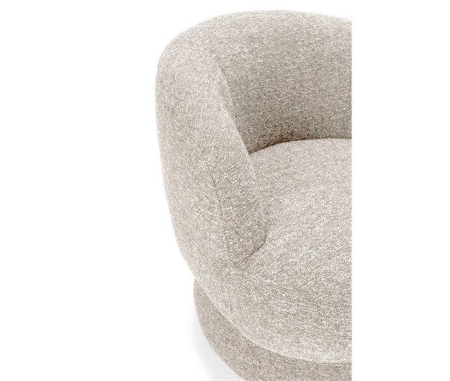 Cadeirão decorativo rotativo DALI cor bege Bege