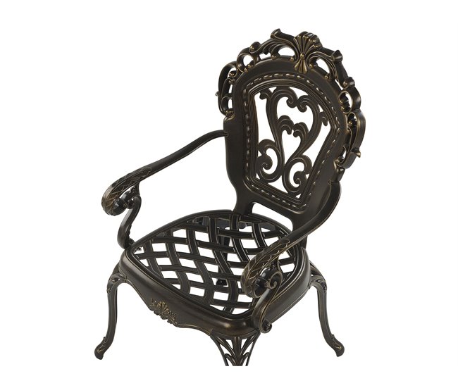 Beliani Silla de jardín SAPRI Castanho