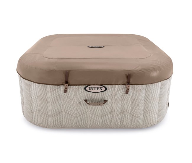 INTEX Spa inflável 4 pessoas Chevron Deluxe Bege