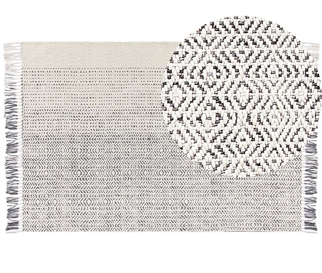 Beliani Pelos curtos OMERLI 160x230 Branco