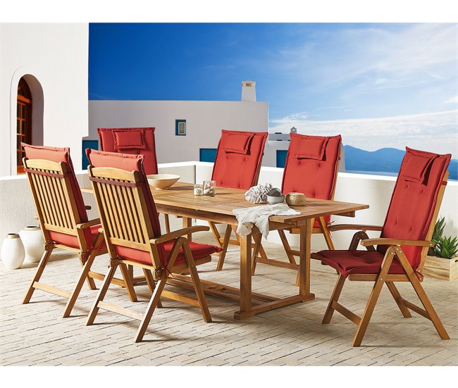 Beliani Almofada de assento para exterior TOSCANA 50x45 Azul