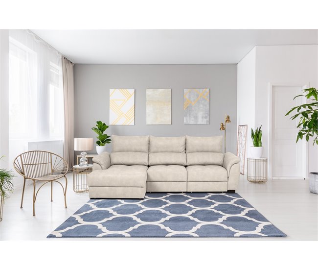 Chaise longue BENSON com cama Cinza