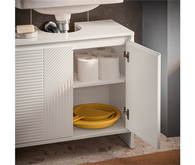 Armário de lavatório para lavatório BZR157-W SoBuy PT Branco
