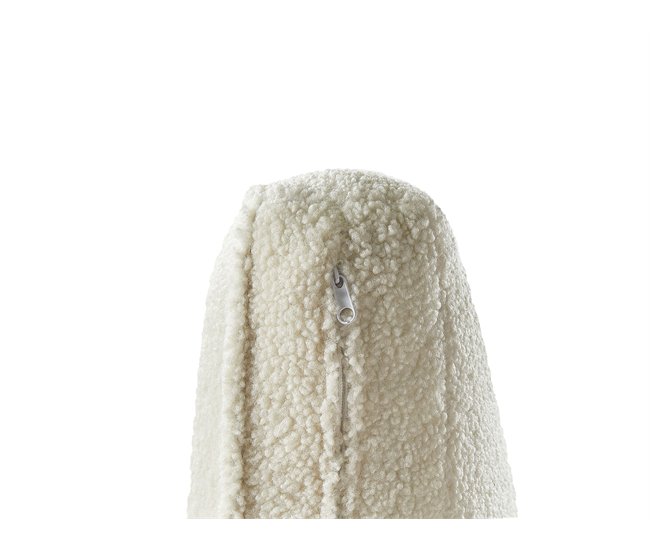 Beliani Sofá-cama Bouclé SAARELA Creme