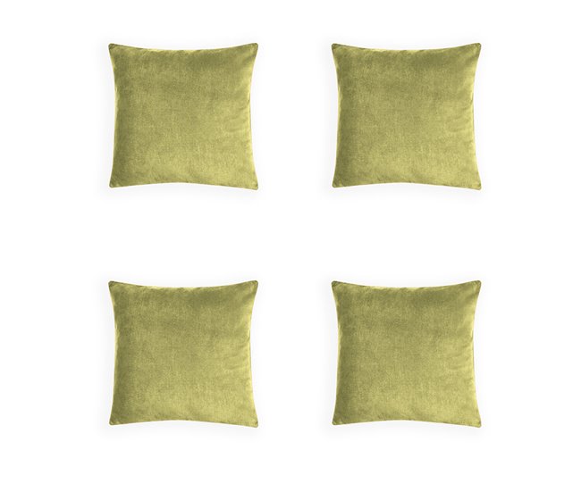  Acomoda Textil - 4 capas de almofada em veludo. Areia