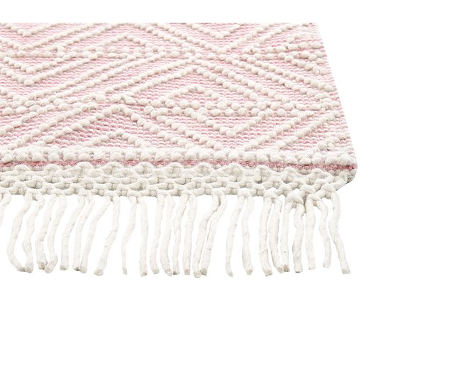 Beliani Pelos curtos ADANA 160x230 Rosa Talco
