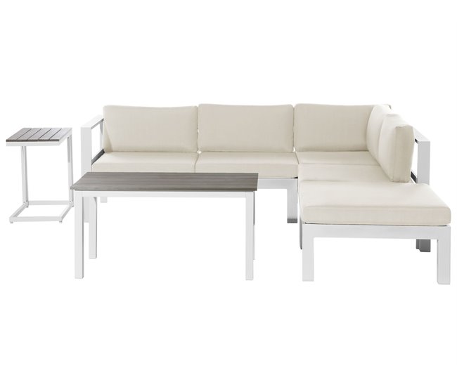 Beliani Conjunto lounge MESSINA Branco
