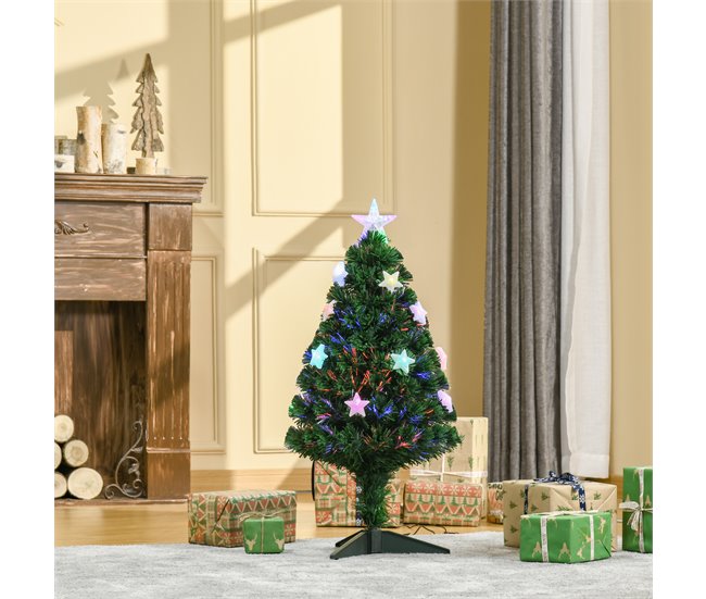 Árvore de Natal PVC e Metal HOMCOM, casa - natal Verde