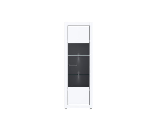 Vitrine alta branco brilhante LIVING Branco Brillo